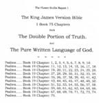 A king james version bible with the names of all 7 5 chapters.