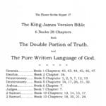 A table of contents for the king james version bible.