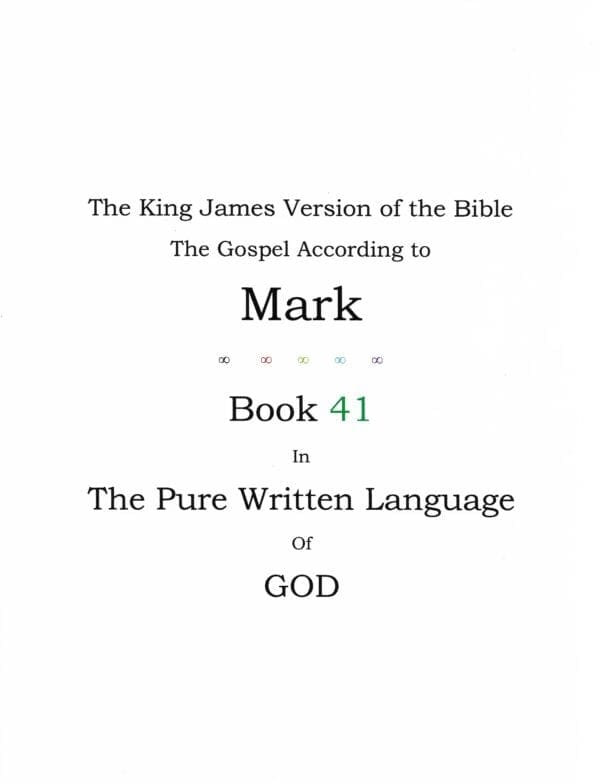 A book cover with the title of mark 4 1 in the bible.