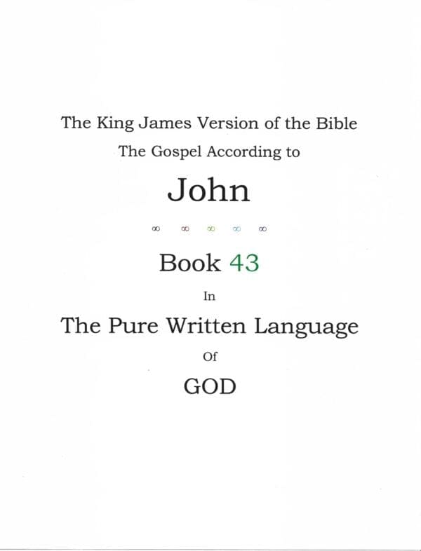 A book cover with the name of john