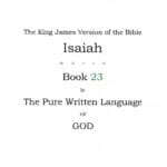 A book cover with the name of isaiah